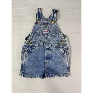 Vintage Liberty Overalls 4T Toddler Acid Wash Denim Infant Shortalls USA‎ Made